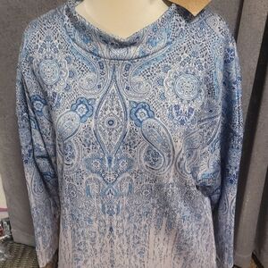 Lucky Brand Blue Patterned Women's Sweater